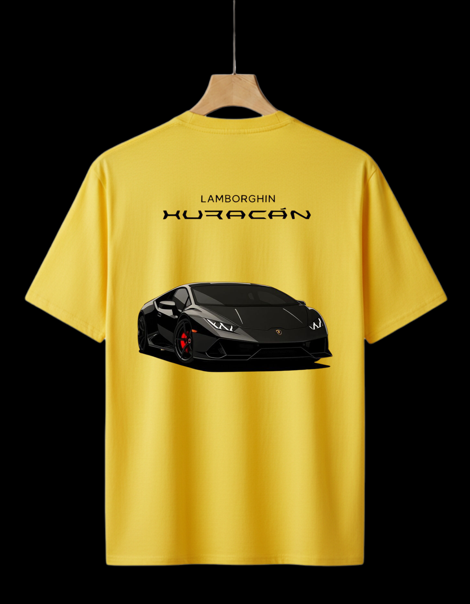 Lamborghini Huracán Graphic Yellow T-Shirt – Premium Supercar Streetwear